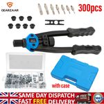 300PCS Rivet Nut Tool Kit Professional Riveter Rivnut Gun with M3- M12 Mandrels