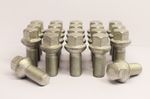 20 x OE Style Mercedes M14 x 1.5, 27mm Thread, Radius Wheel Bolts (Silver)
