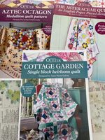 3 x Today's Supplement Quilt Patterns Cottage Garden, Asteraceae, Aztec Octagon