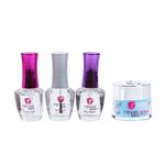 Revel Dip kit: Pro Base, Activator, Finish Gel + One Dip Powder