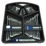 Combination Spanner Set Fully Polished  Stubby Wrench Metric Imperial (32PC)