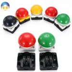 Mushroom Head Push Button Self Reset  IP65 Fingertip Racket Foot Momentary Stop