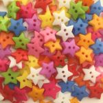 Star buttons 12mm wide packs of 100 or 200 in mixes and single colours