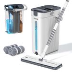 Flat Mop and Bucket Set System Floor Wooden Laminating Tiles Glass Wall Cleaning