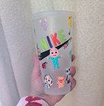 Cocomelon Clear Kids Plastic Tumbler 16oz Cold Cup with Lid & Straw