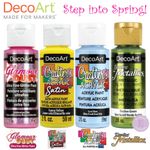 DecoArt Acrylic Paint, Crafters, Dazzling Metallics, Glamour Dust, Satin Paint