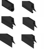 Black Shower Screen Seal Strip For 4-6mm Glass Up to 30mm Gap Bath Door 900mm