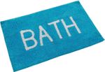 Aqua Blue Bath Mat 50x80cm Super Soft Cotton 1300 GSM Non Slip Washable