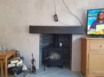 Oak Effect Geo Cast Beam non combustible Dark Grey Oak look 48" inch Inc Fixings
