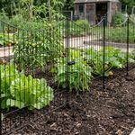 10 Panels No Dig Decorative Garden Fence with Gate 32" High Metal Animal Barrier