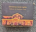 MAGGIFT 400 LED 9m Warm White Icicle Christmas Lights Remote IP44 Indoor/Outdoor