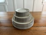 Set of 8 Vintage Dinner, Salad + Bread Plates LENOX Solitaire Fine Bone China