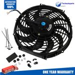 Black 12V 80W 12 Inch Electric Radiator Cooling Fan Push Pull Style Universal