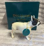 Leonardo Black White French Bulldog Dog Figurine Boxed Gift Animal Lover Decor