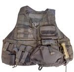 ISPL Tactical Waistcoat Utility Vest Taser Mobile Phone Pouch Black One Size