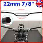 Universal Handlebars Black 22mm 7/8" inch Motorbike Motorcycle Bars UK SELLER