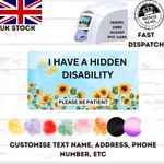 Hidden Health Condition Disability Awareness 9 COLOURS Lanyard and Holder option