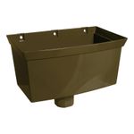 FLOPLAST 68mm Round Universal Gutter Hopper- Brown - FREE Next-Day Delivery