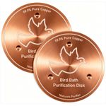 Bird Bath Purification Disk 2PCS,99.99% Pure Copper Disc for Bird Bath