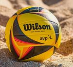 Wilson AVP OPTX Official Beach Volleyball Match Game Ball Black/Yellow Tour Ball