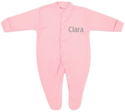 Baby Girl Boy Personalised Sleepsuit Romper Babygrow Embroidered NB-12 Months