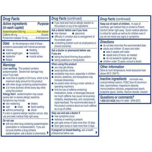 Midol Complete Menstrual Pain Relief Caplets with Acetaminophen for Period — image 5