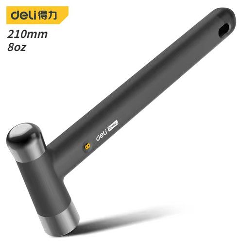 Deli 8OZ Household Nail Hammer High Carbon Steel TPR Handle Carpenter Tool 