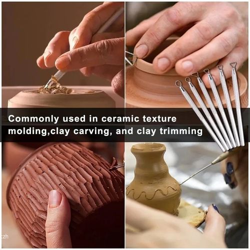 8 Pcs Aluminum Alloy Polymer Clay Tools - Wire End Loop Pottery Sculpting Set — image 8