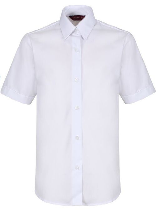 2x Girls Shirt School Blouse Top White Uniform Short Sleeve 3-18yrs 36-48" — image 1