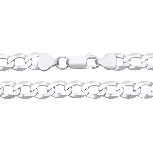 Sterling Silver 925 Men's 9.5mm Chunky Solid Curb Chain 22 24 26" — image 3