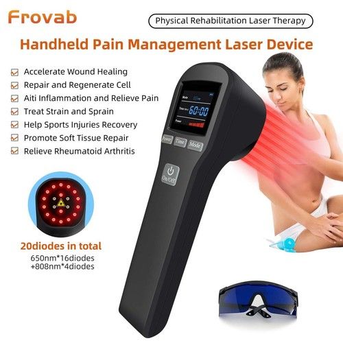 LLLT 880mW 808nm+650nm Red Light Therapy for Arthritis, Sciatica, Back Pain