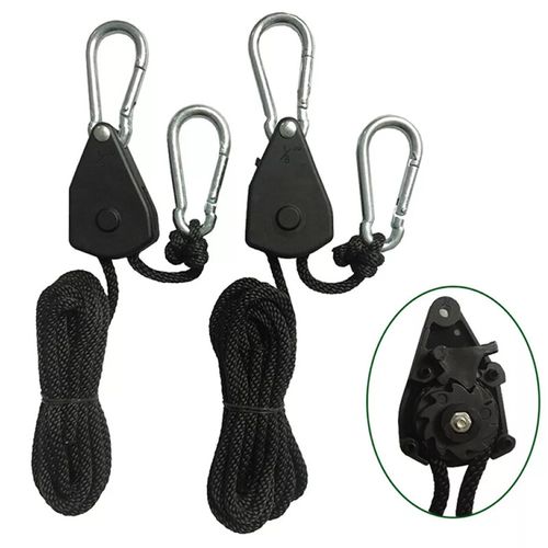 8x Rope Ratchet Adjustable Light Hanger Tent Carbon Filter Hydroponic Grow Y — image 8