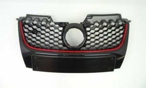 Fits VW Golf Mk5 Gti 2004-08 Front Bumper Grille Main W/Moulding & Plate Holder