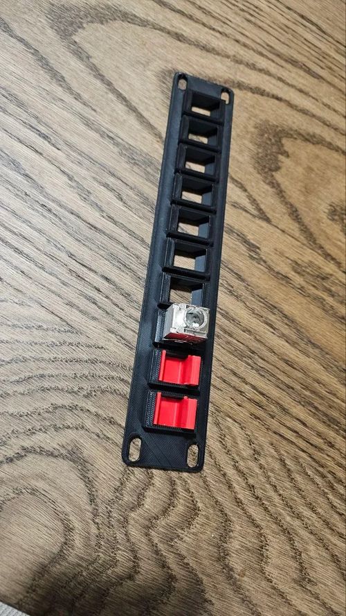 10-Inch 1U 10 Port Patch Panel / Keystone Mount for Network Cabinet — image 4