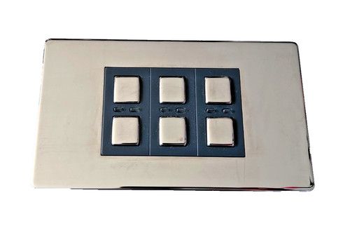 LightwaveRF 3-Gang Chrome Dimmer Switch – Smart RF Lighting Control – Fully Work