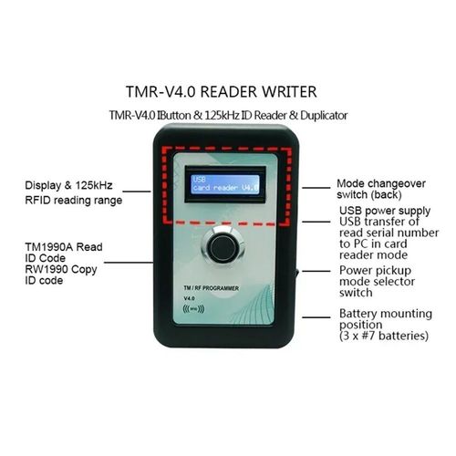 TMRFV40 IButton Programmer DS1990A Duplicator Copier 125KHz RFID Reader — image 5
