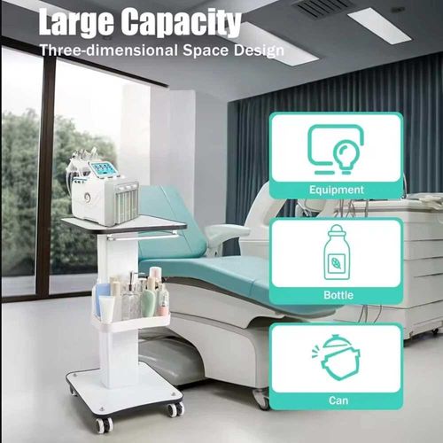 Beauty Salon Trolley On Wheels SPA Machine Storage Trolley Rolling Cart White,UK — image 8