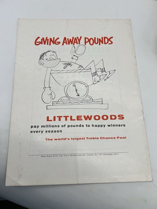 GENUINE Programme DAVEY MOORE V BOBBY NEILL  WEMBLEY 1959 — image 2