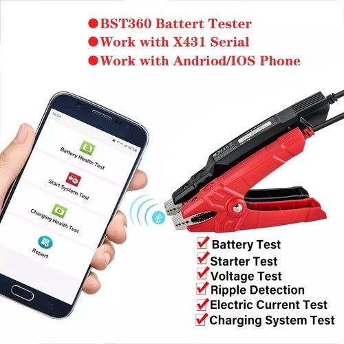 LAUNCH X431 BST360 Battery Test Clip Analyzer 12V Voltage Car Battery Tester 