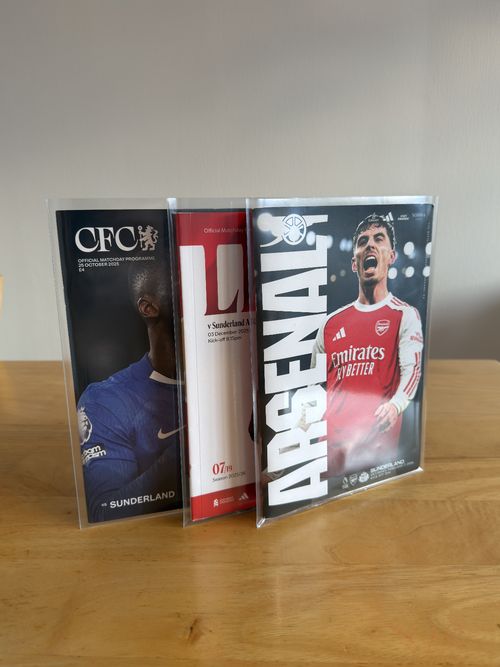 Football Match Day Programme Protective Sleeves Clear Large Collector Covers — image 2