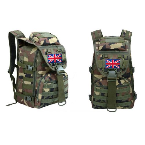 Backpack 40L fishing Large Capacity Tactical Combat Molle Rucksack X7 Inferno