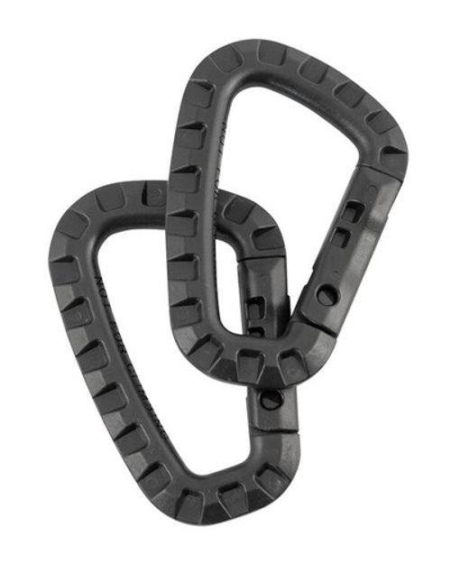 KombatUK Spring Locking ABS Plastic Tactical Airsoft Carabiner Karabiner -2 Pack