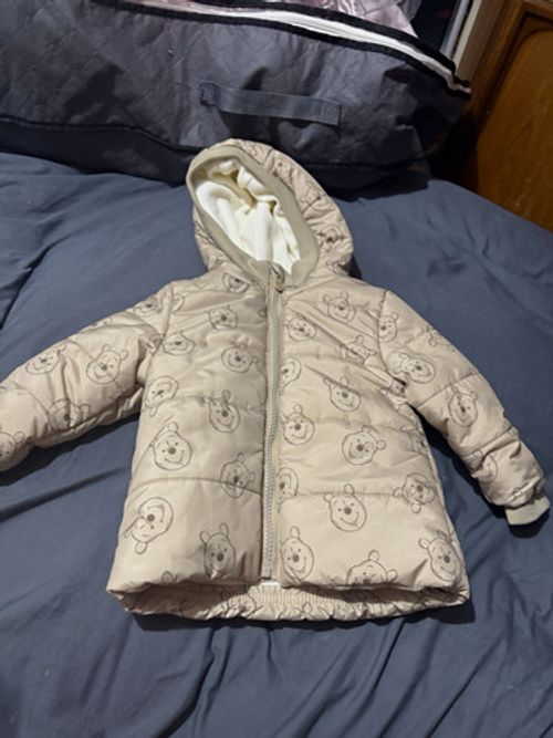 Disney Baby Winnie the Pooh Hooded Padded Puffer Jacket Beige 6-9 Months
