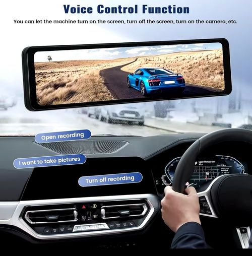 11.26" Wireless CarPlay Android Auto Dash Cam Front Rear Mirror 4K Car Camera — image 11
