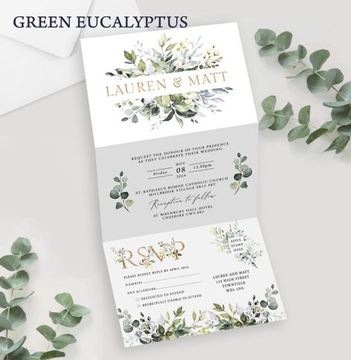 Wedding Invitations,  Sample Pack Non-Personalised