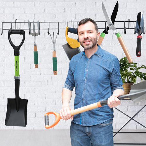 WALL MOUNTED GARDEN TOOL HANGER RACK ORGANISER FOR SHED GARAGE STORAGE HOLDER — image 3