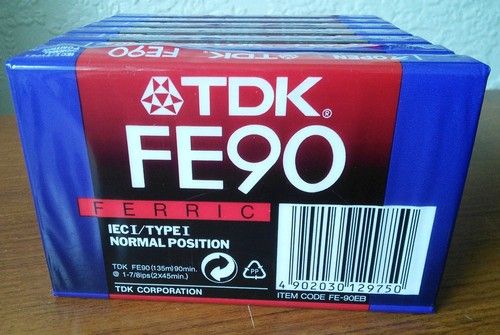 7 X TDK FE90 Blank Cassette Tapes - Brand New Factory Sealed!