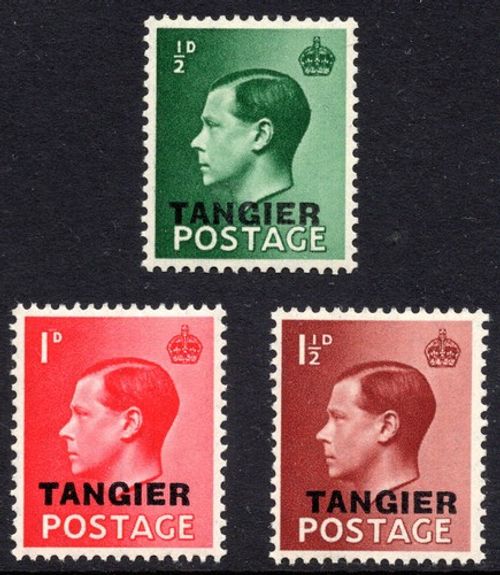 1936 Edward VIII Definitives Morocco Agencies TANGIER SG241-3 Unmounted Mint MNH