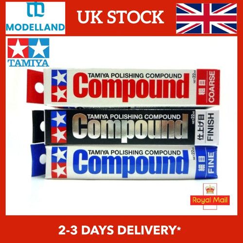 Tamiya Polishing Compound Set of Three 87068 Coarse 87069 Fine 87070 Finish