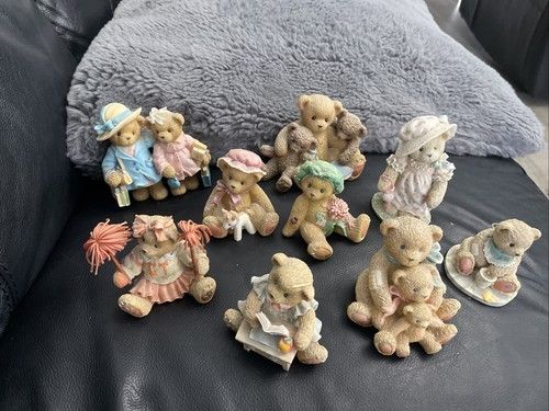 Bundle If 9 Vintage Cherished Teddies Ornaments Figurines Vgc See Pictures